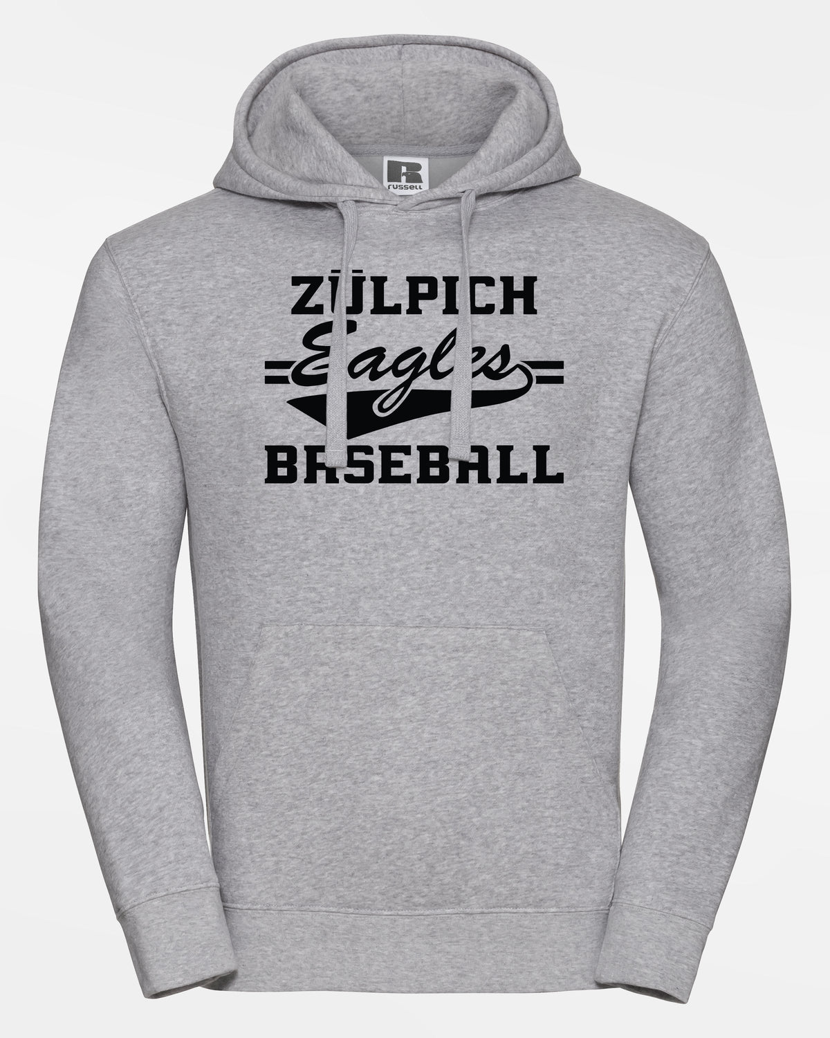 Russell Premium Heavy Hoodie "Zülpich Eagles", Baseball, heather grau