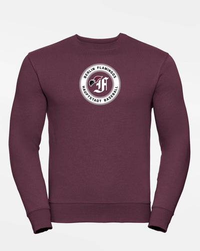 Russell Premium Heavy Sweater, "Berlin Flamingos", Crest Baseball, burgundy-DIAMOND PRIDE