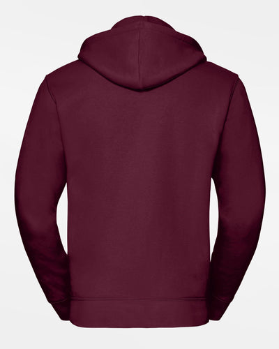 Russell Premium Heavy Zip-Hoodie, "Berlin Flamingos", Crest Baseball, burgundy-DIAMOND PRIDE