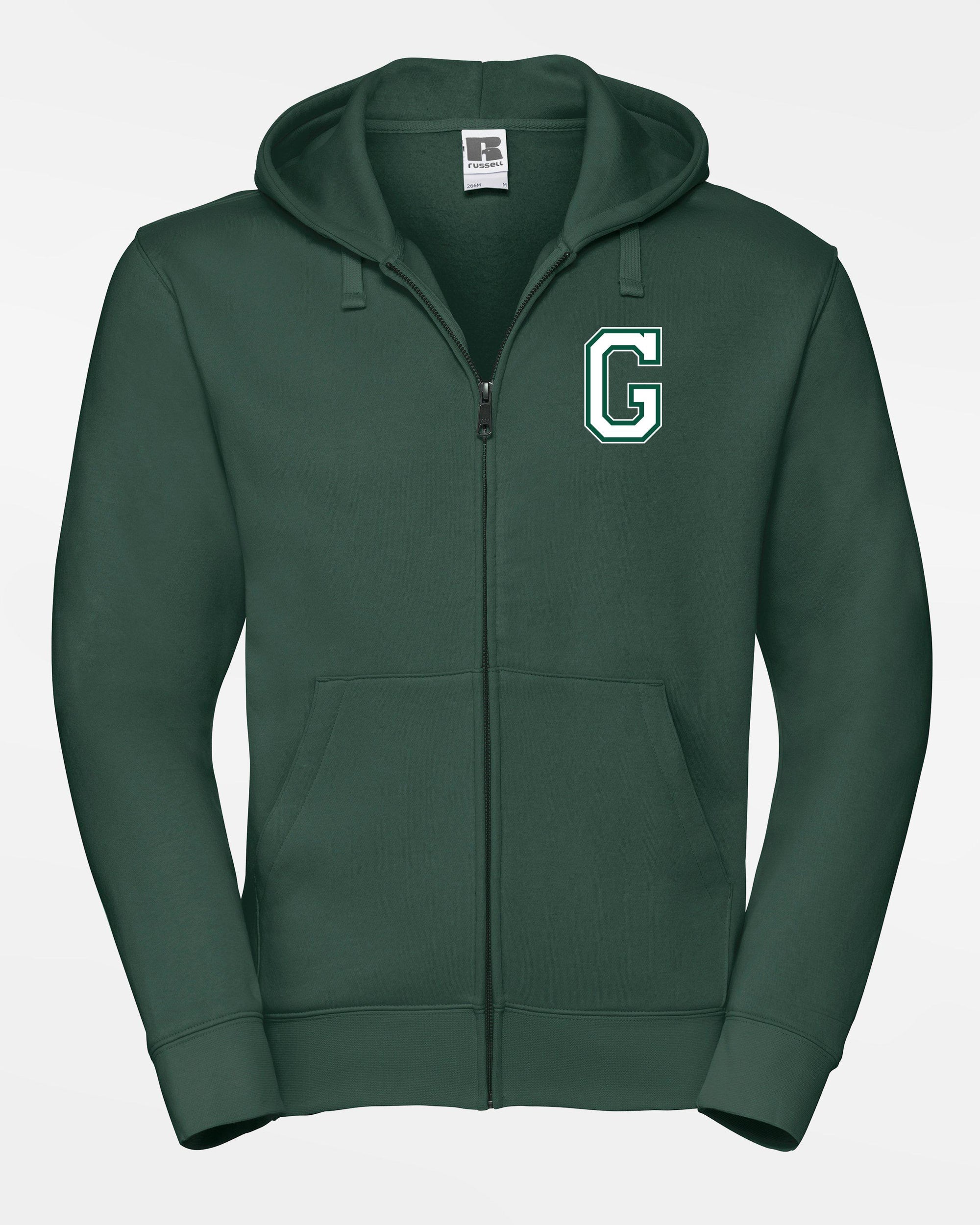 Russell Premium Heavy Zip-Hoodie "Grünwald Jesters", G, dunkelgrün-DIAMOND PRIDE