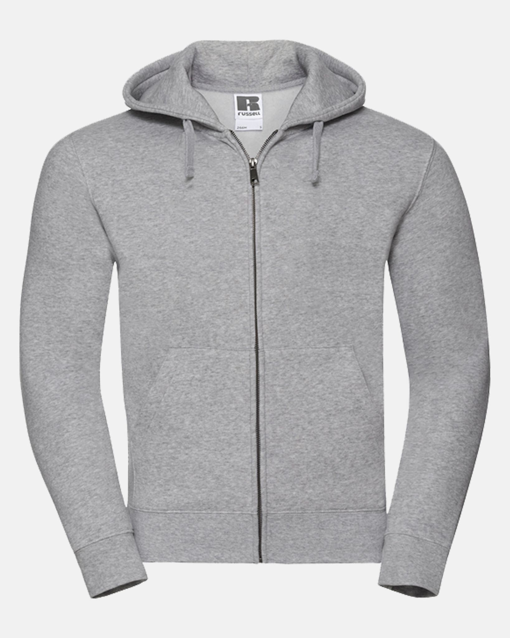 Russell Premium Heavy Zip-Hoodie "Hard Bulls", heather grau-DIAMOND PRIDE