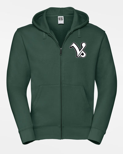 Russell Premium Heavy Zip-Hoodie "Kufstein Vikings", VS, dunkelgrün-DIAMOND PRIDE