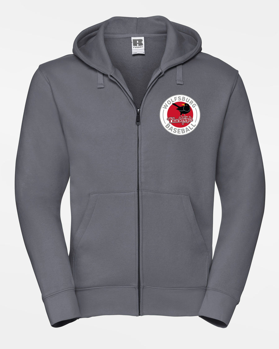 Russell Premium Heavy Zip-Hoodie "Wolfsburg Blackbirds", Crest, dunkelgrau-DIAMOND PRIDE