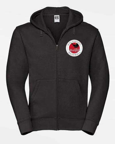 Russell Premium Heavy Zip-Hoodie "Wolfsburg Blackbirds", Crest, schwarz-DIAMOND PRIDE