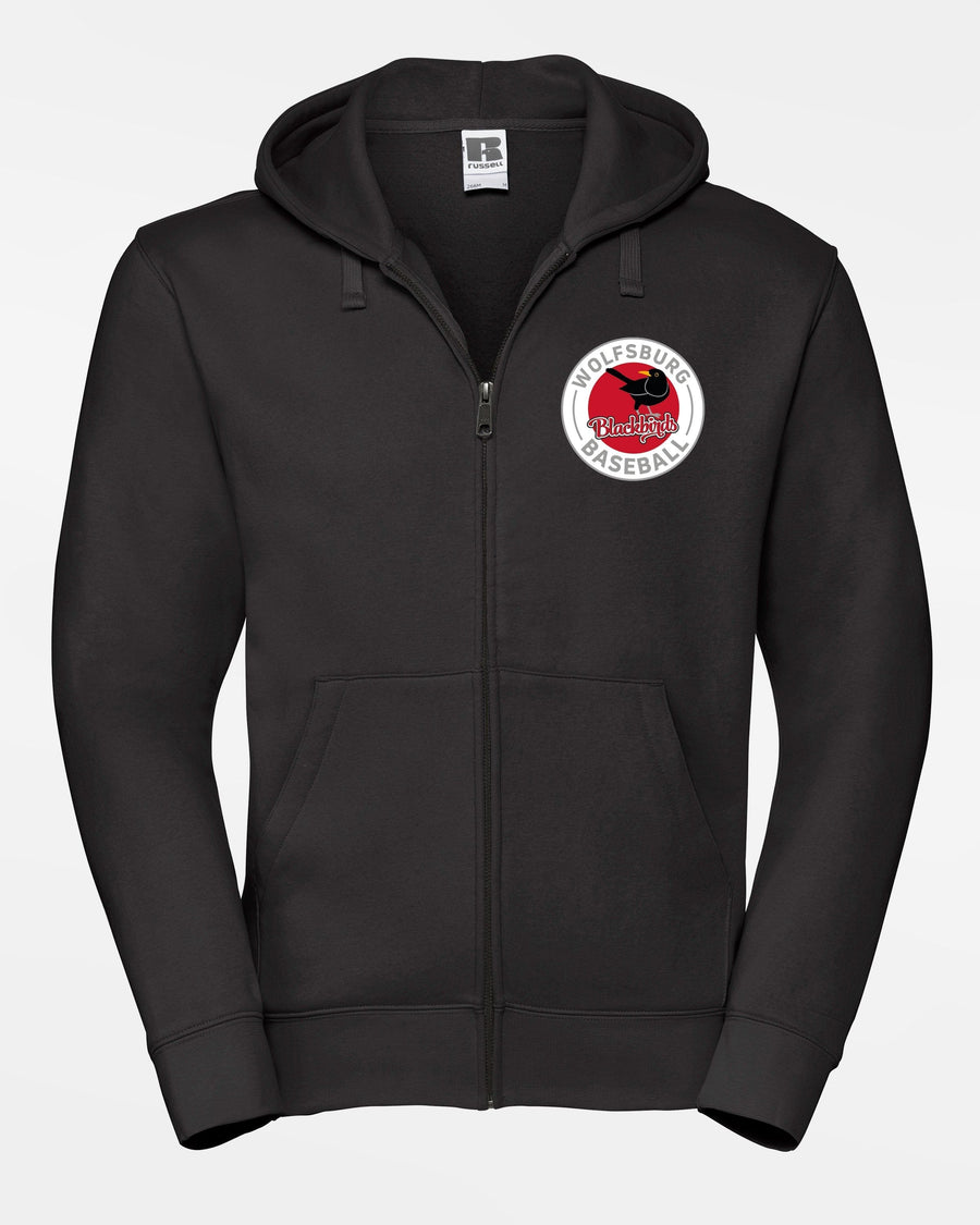 Russell Premium Heavy Zip-Hoodie "Wolfsburg Blackbirds", Crest, schwarz-DIAMOND PRIDE