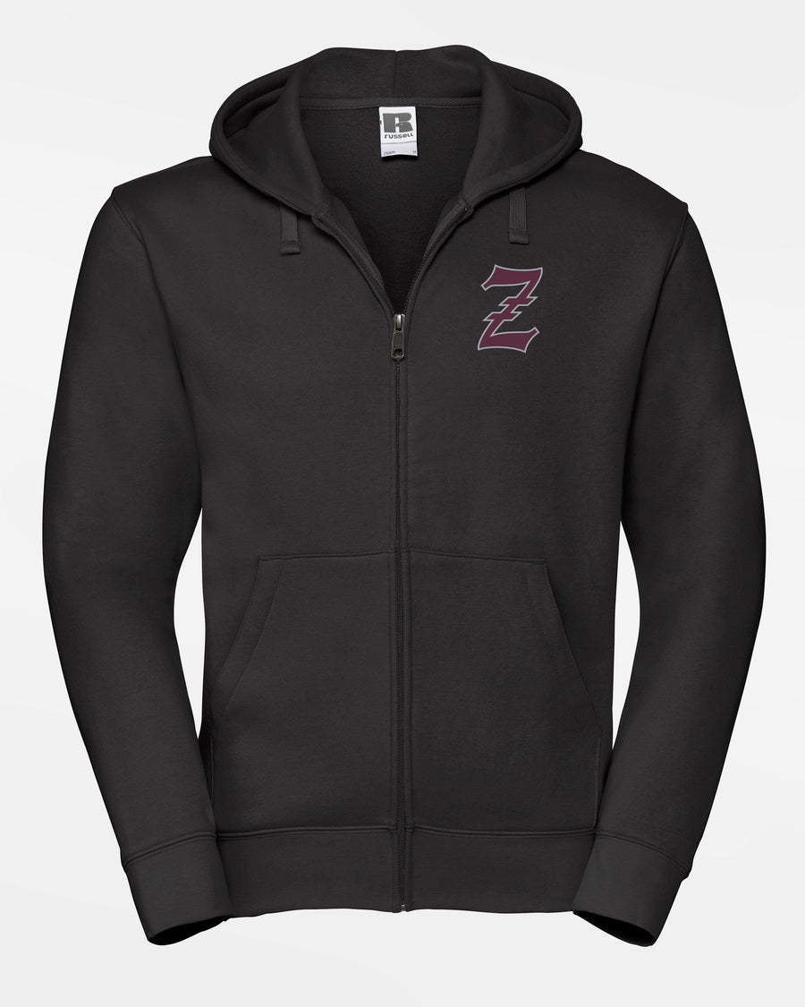 Russell Premium Heavy Zip-Hoodie "Zülpich Eagles", Z, schwarz-DIAMOND PRIDE