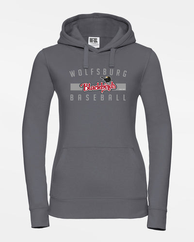 Russell Premium Ladies Heavy Hoodie "Wolfsburg Blackbirds", Script, dunkelgrau-DIAMOND PRIDE