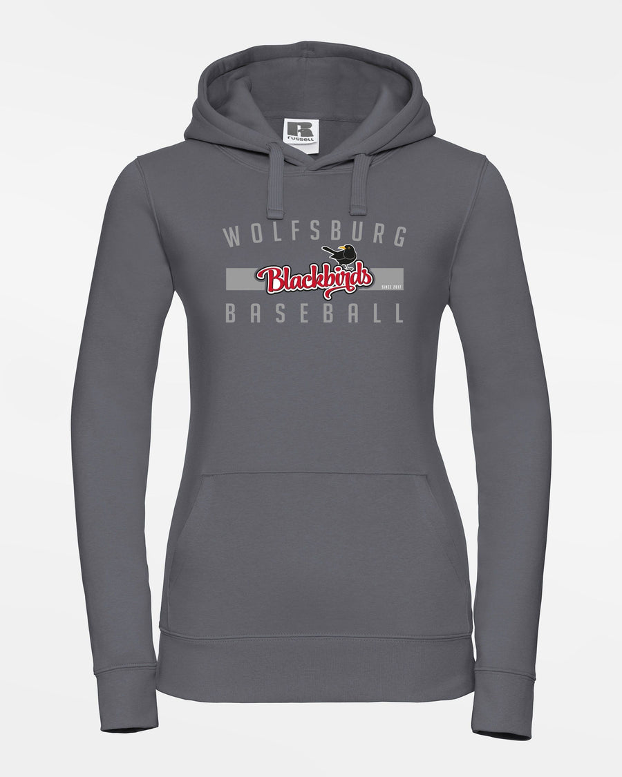 Russell Premium Ladies Heavy Hoodie "Wolfsburg Blackbirds", Script, dunkelgrau-DIAMOND PRIDE