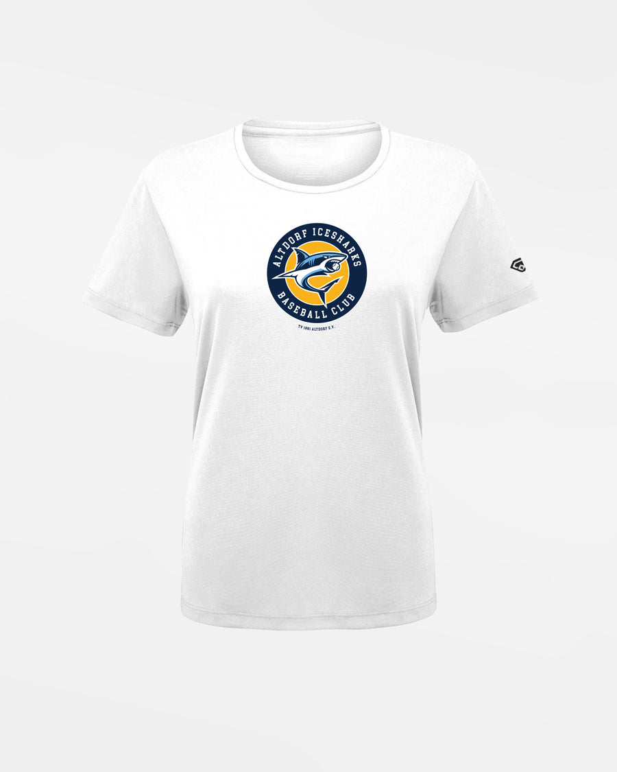 Diamond Pride Ladies Basic Functional T-Shirt "Altdorf Icesharks", Crest navy, weiss