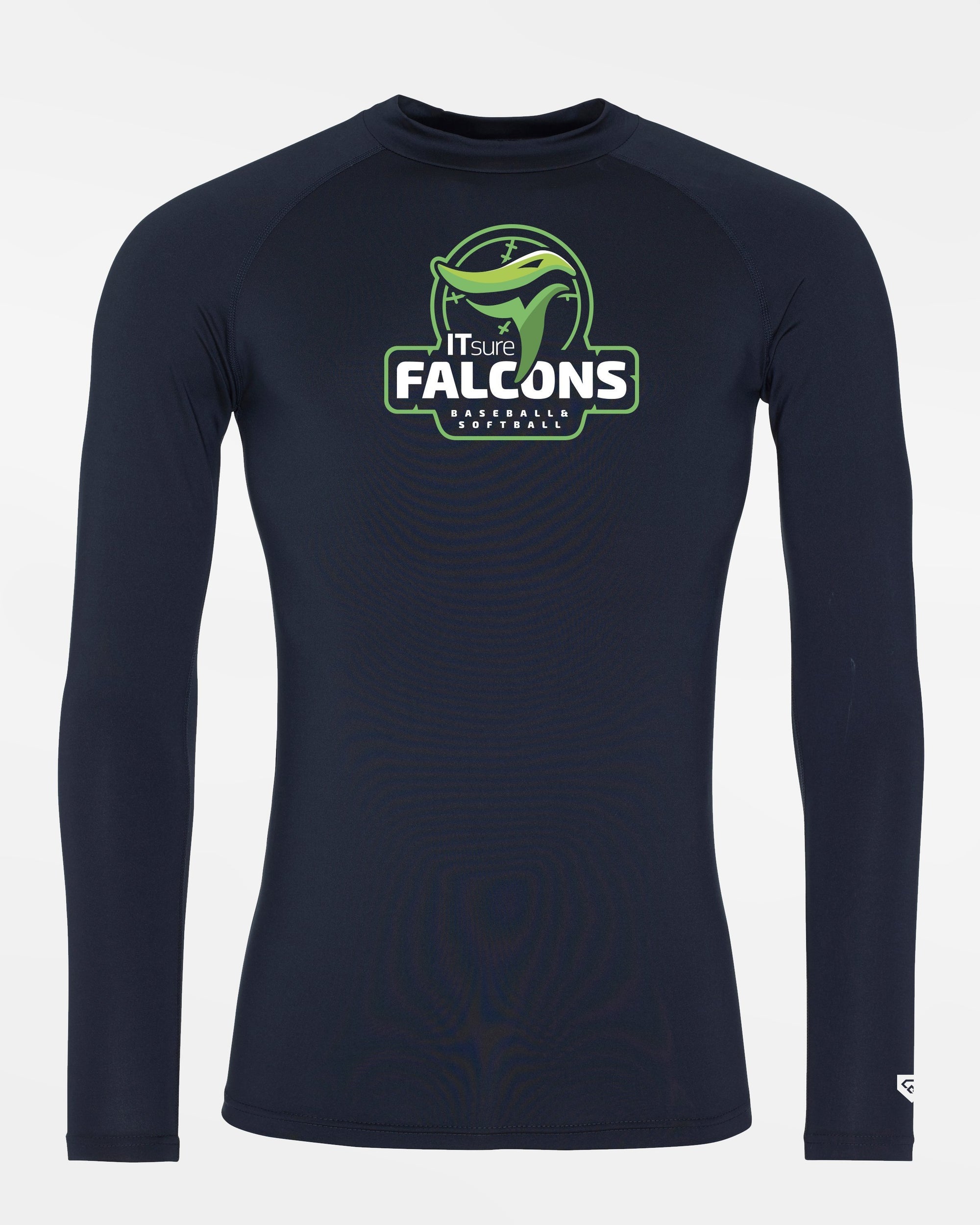 Diamond Pride Basic Compression Longsleeve Shirt "IT SURE FALCONS", navy blau-DIAMOND PRIDE