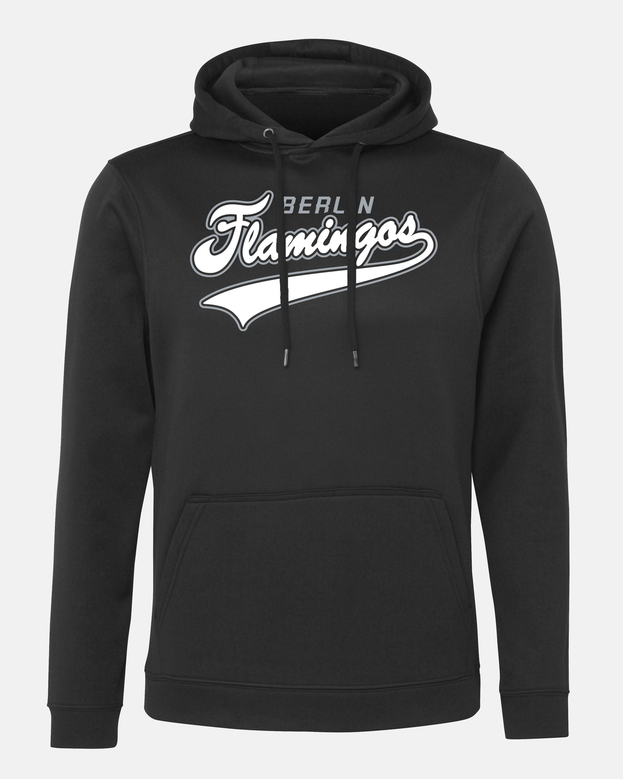 Diamond Pride Basic Functional Hoodie, "Berlin Flamingos", Script, schwarz-DIAMOND PRIDE
