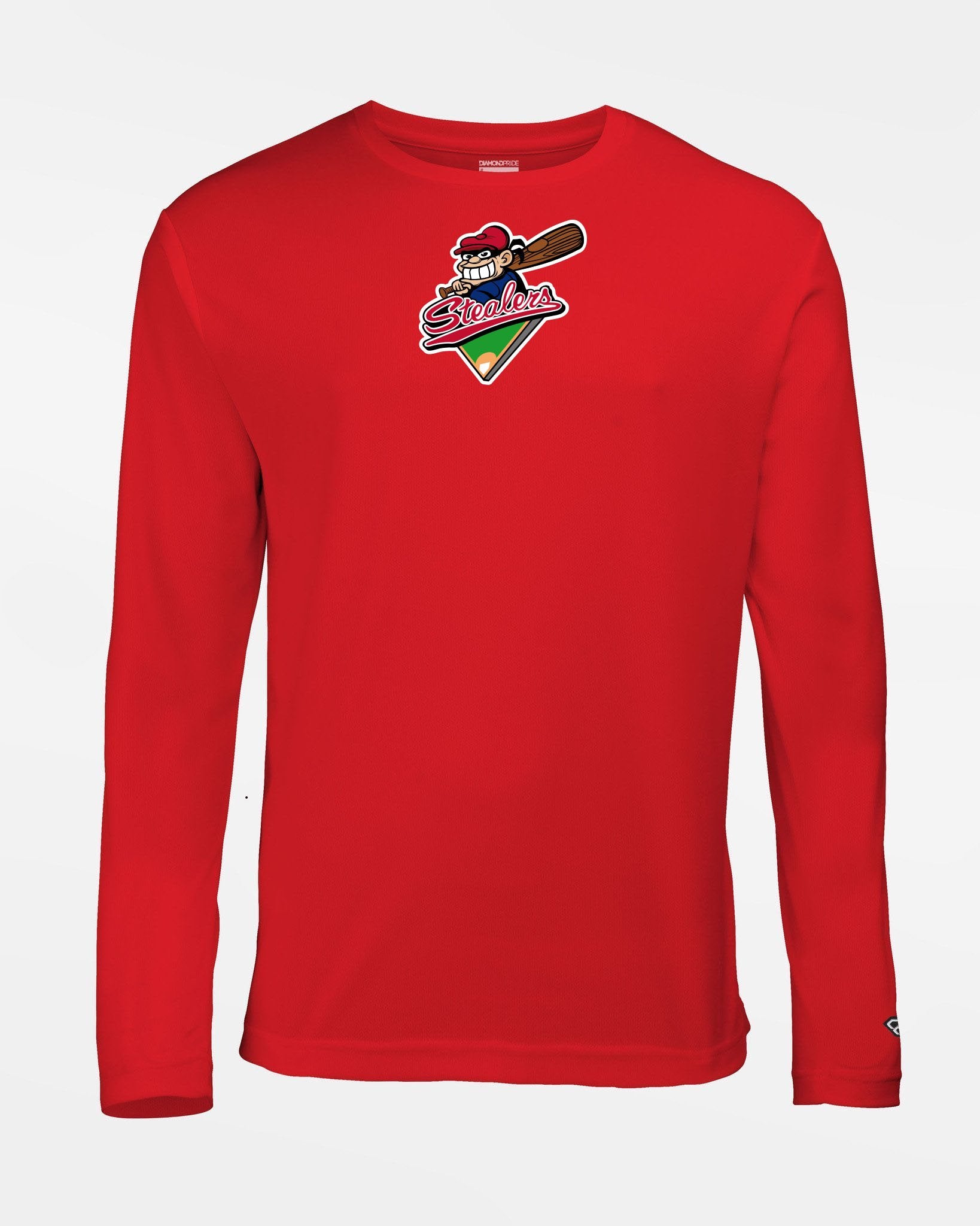 Diamond Pride Basic Functional Longsleeve Shirt "Hamburg Stealers", Batter, rot-DIAMOND PRIDE