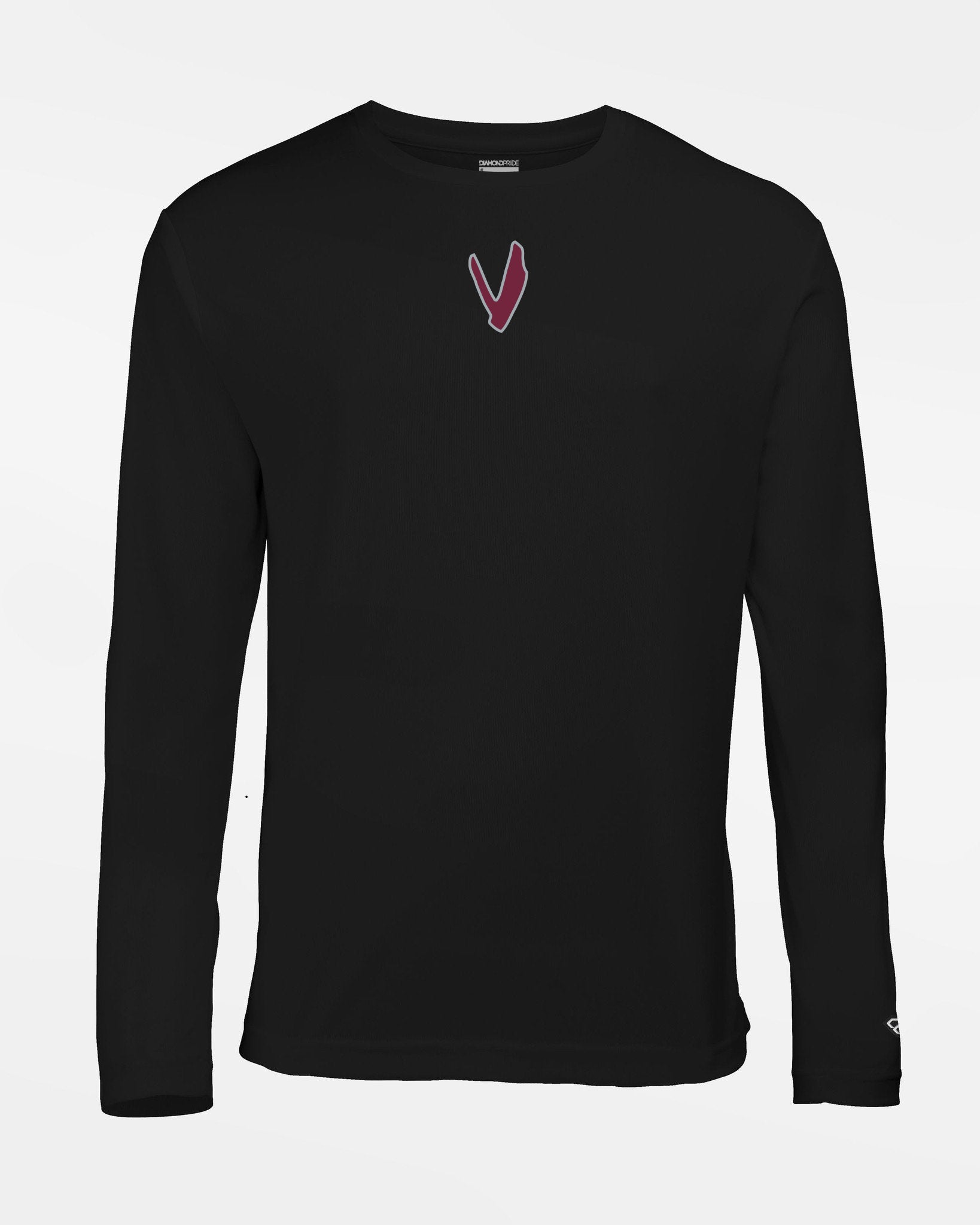 Diamond Pride Basic Functional Longsleeve Shirt "Wesseling Vermins", V, schwarz-DIAMOND PRIDE
