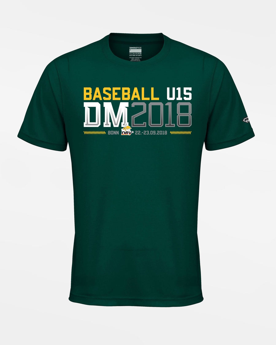 Diamond Pride Basic Functional T-Shirt "DM 2018 Baseball U15 Bonn", dunkelgrün-DIAMOND PRIDE