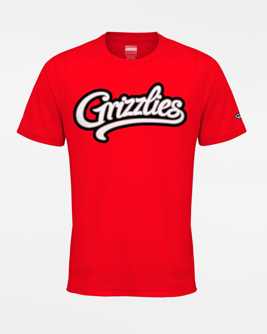 Diamond Pride Basic Functional T-Shirt "Freising Grizzlies", Script, rot-DIAMOND PRIDE