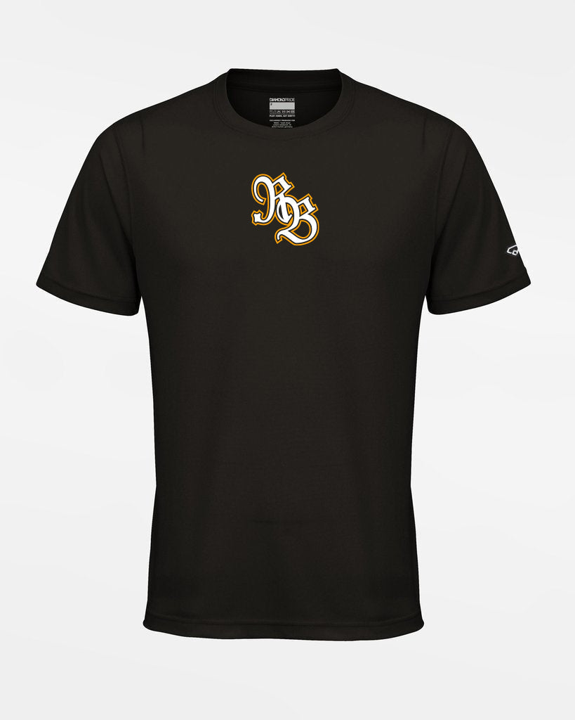 Diamond Pride Basic Functional T-Shirt "Füssen Royal Bavarians", RB, schwarz, Sponsor ENERGO & QR Code - SONDERPREIS-DIAMOND PRIDE