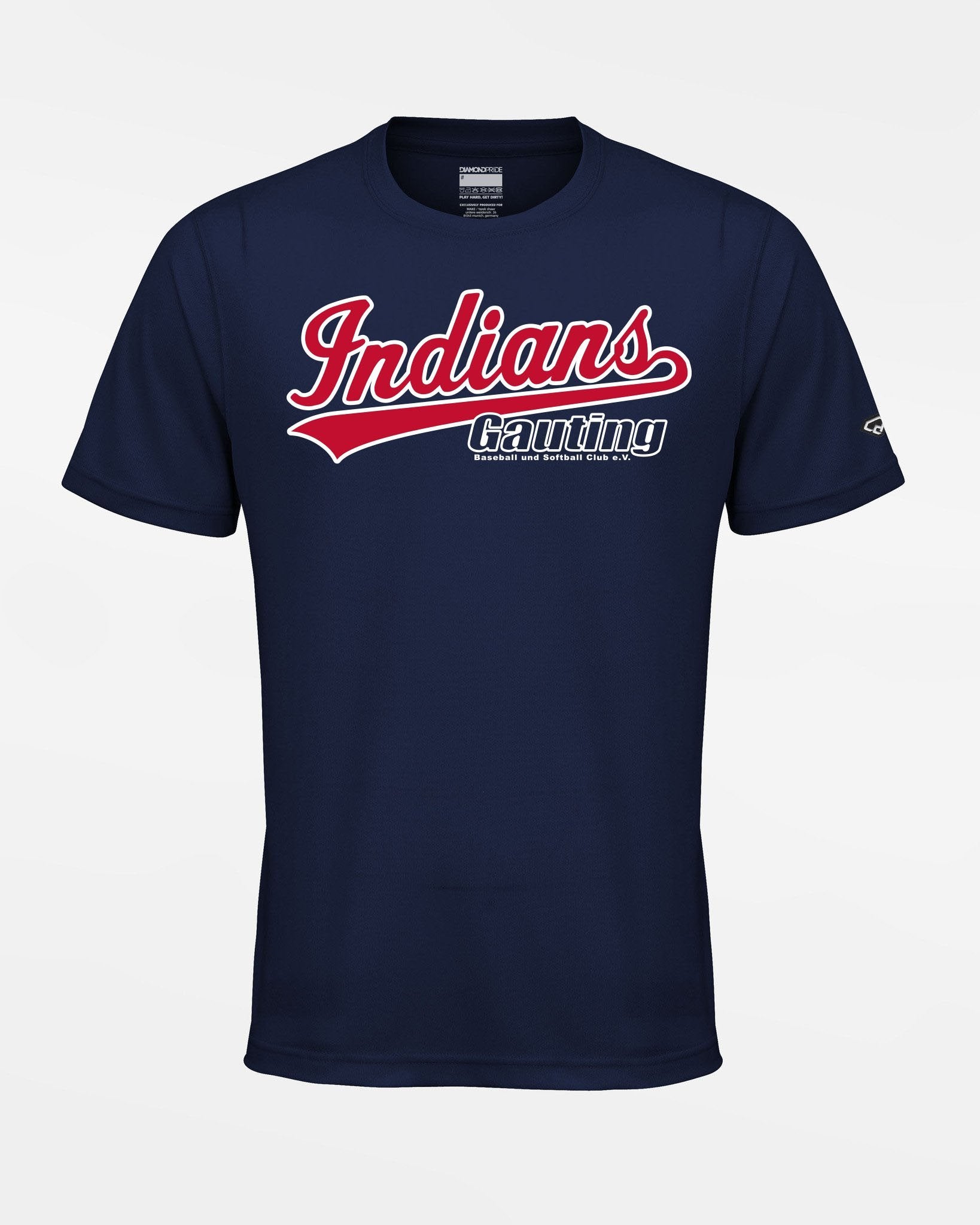 Diamond Pride Basic Functional T-Shirt "Gauting Indians", Script, navy blau-DIAMOND PRIDE