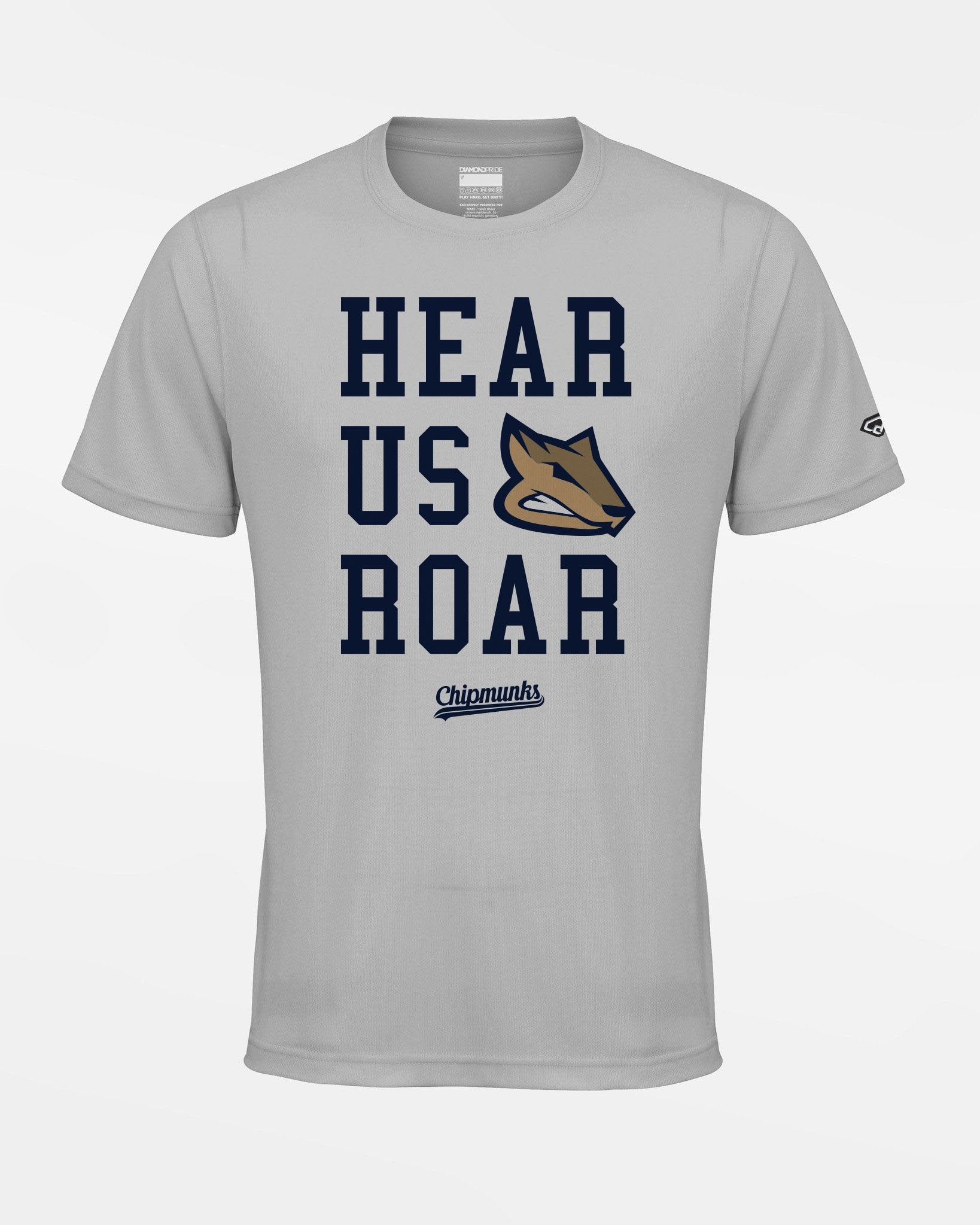 Diamond Pride Basic Functional T-Shirt "Hagen Chipmunks", Roar, grau-DIAMOND PRIDE