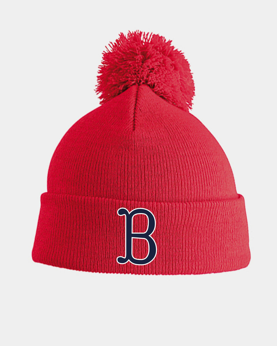 Diamond Pride Basic PomPom Beanie "Berlin Skylarks", B, rot-DIAMOND PRIDE