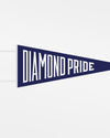 Diamond Pride Filz Pennant Flag "Diamond Pride", navy blau - weiss-DIAMOND PRIDE