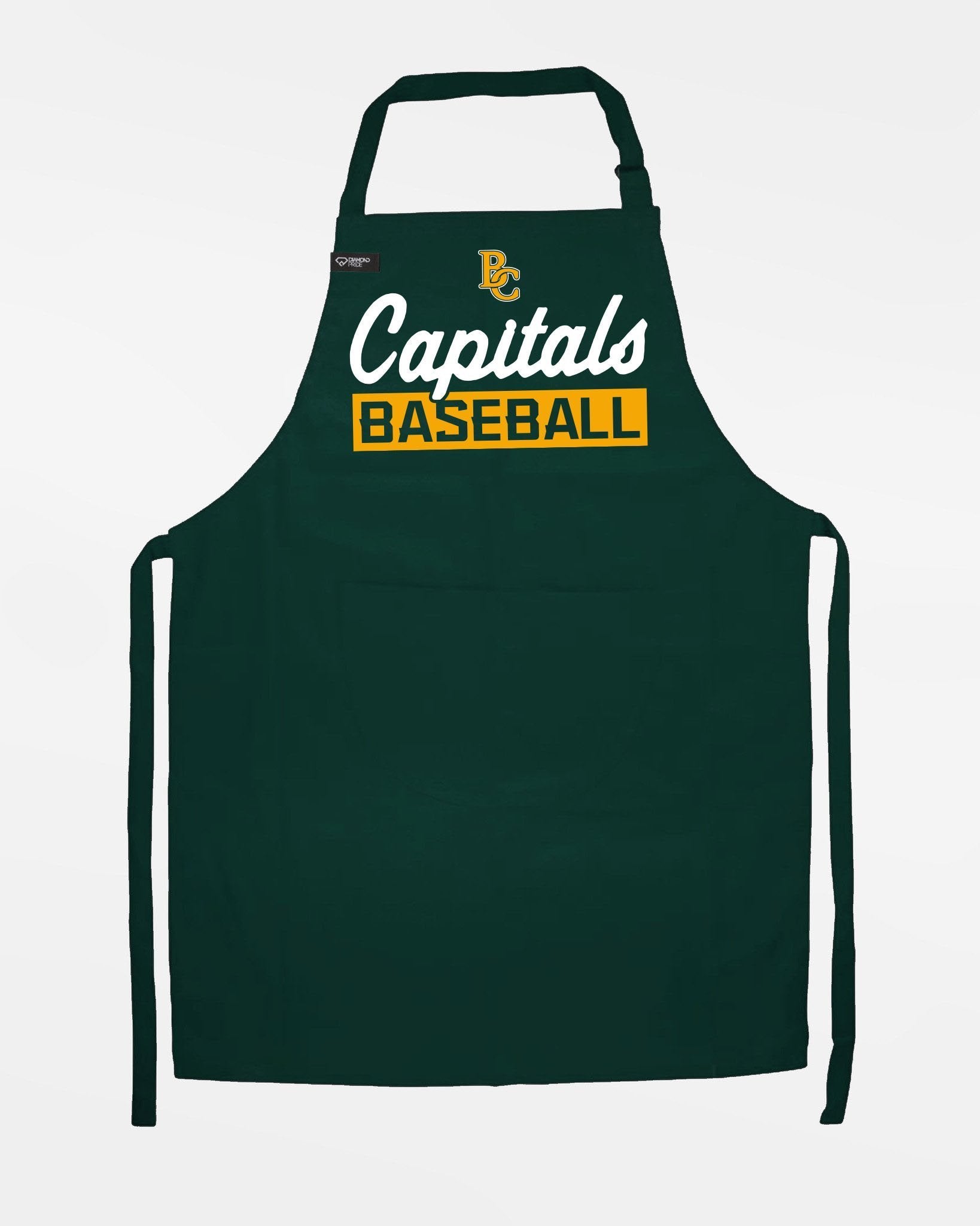 Diamond Pride Grillschürze & Kochschürze "Bonn Capitals", Baseball, dunkelgrün-DIAMOND PRIDE
