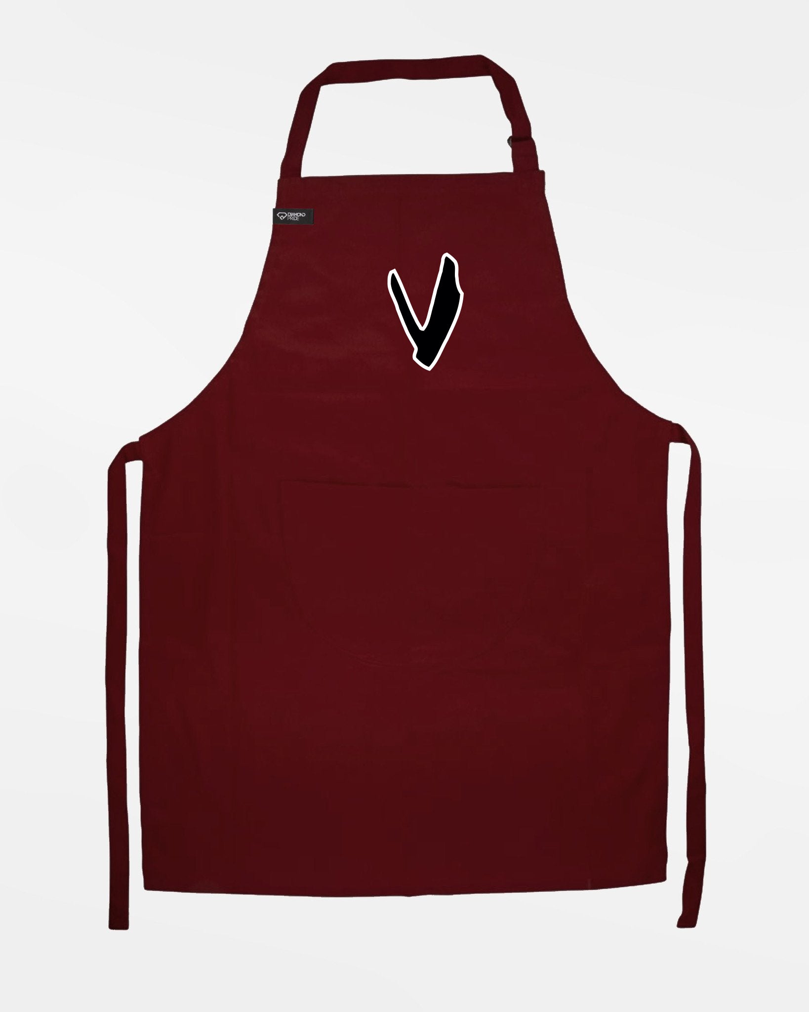Diamond Pride Grillschürze & Kochschürze "Wesseling Vermins", V, maroon-rot-DIAMOND PRIDE