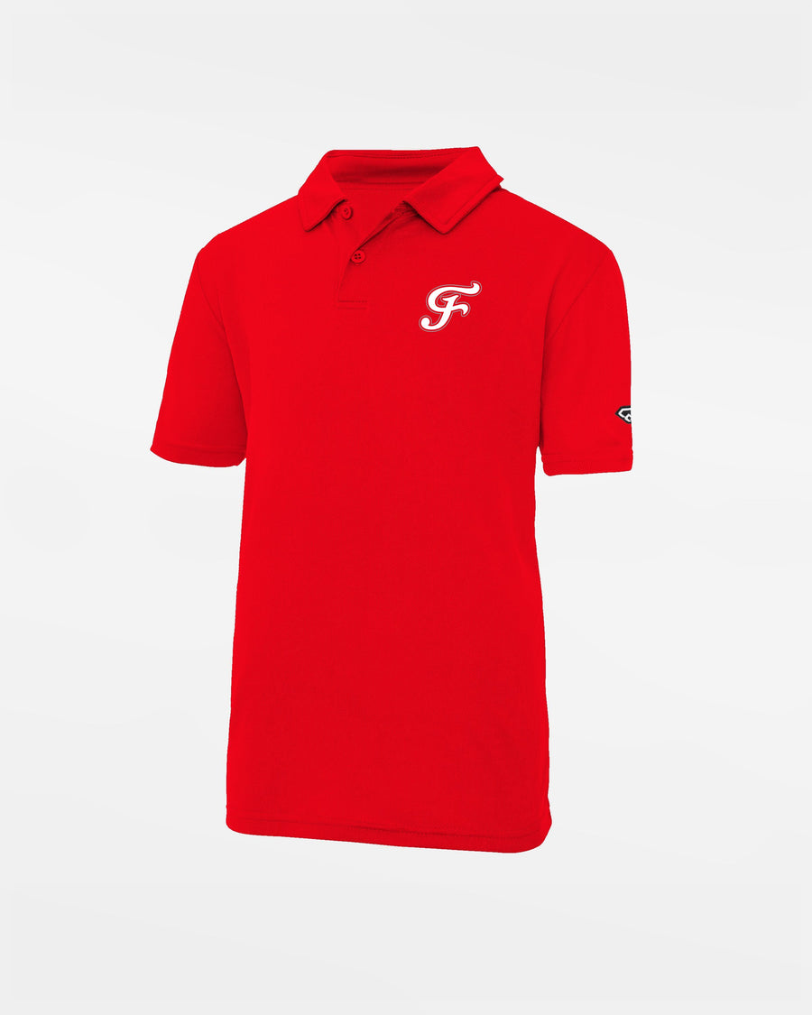 Diamond Pride Kids Basic Functional Polo-Shirt "Freising Grizzlies", F, rot-DIAMOND PRIDE