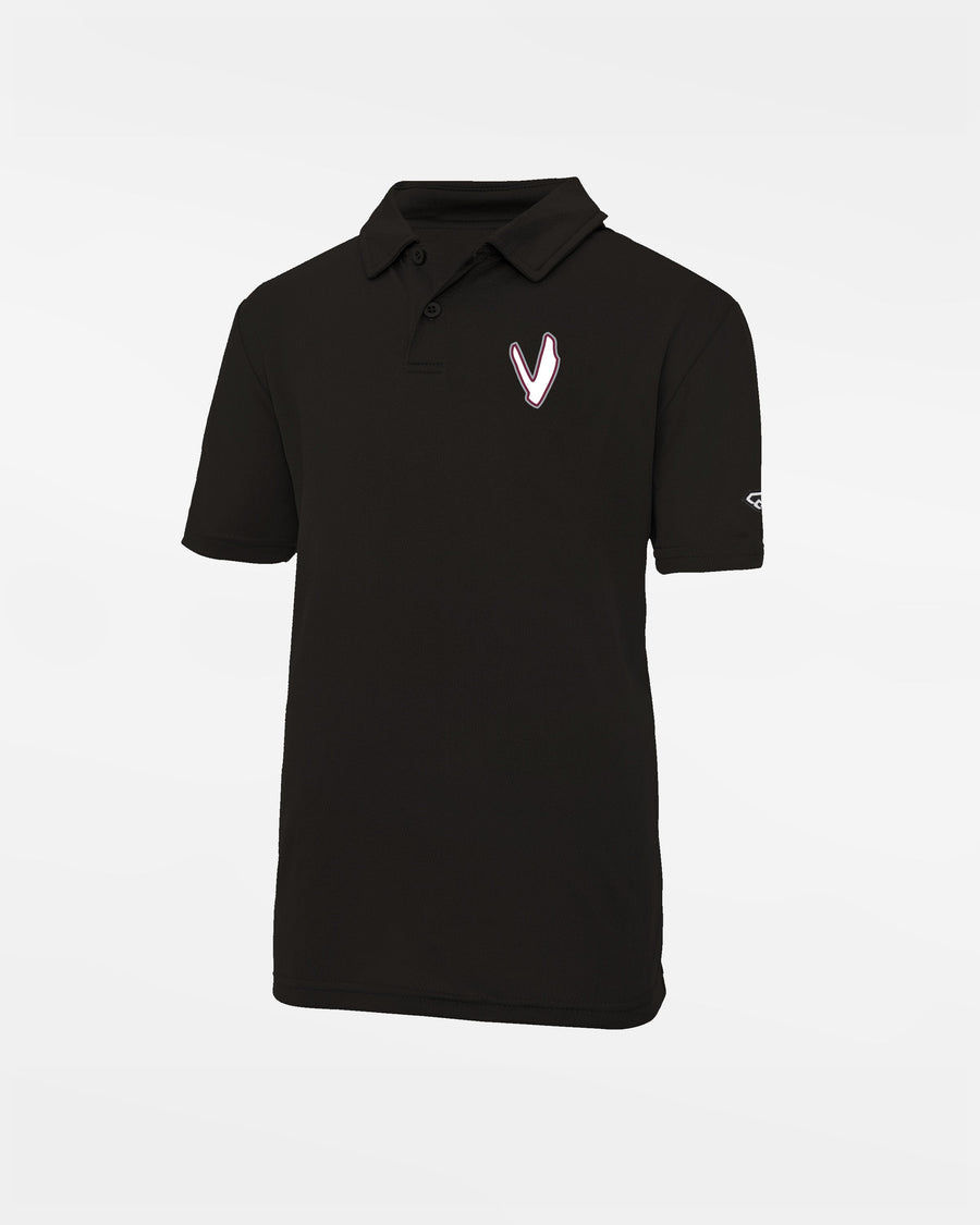 Diamond Pride Kids Basic Functional Polo-Shirt "Wesseling Vermins", V (wht), schwarz-DIAMOND PRIDE