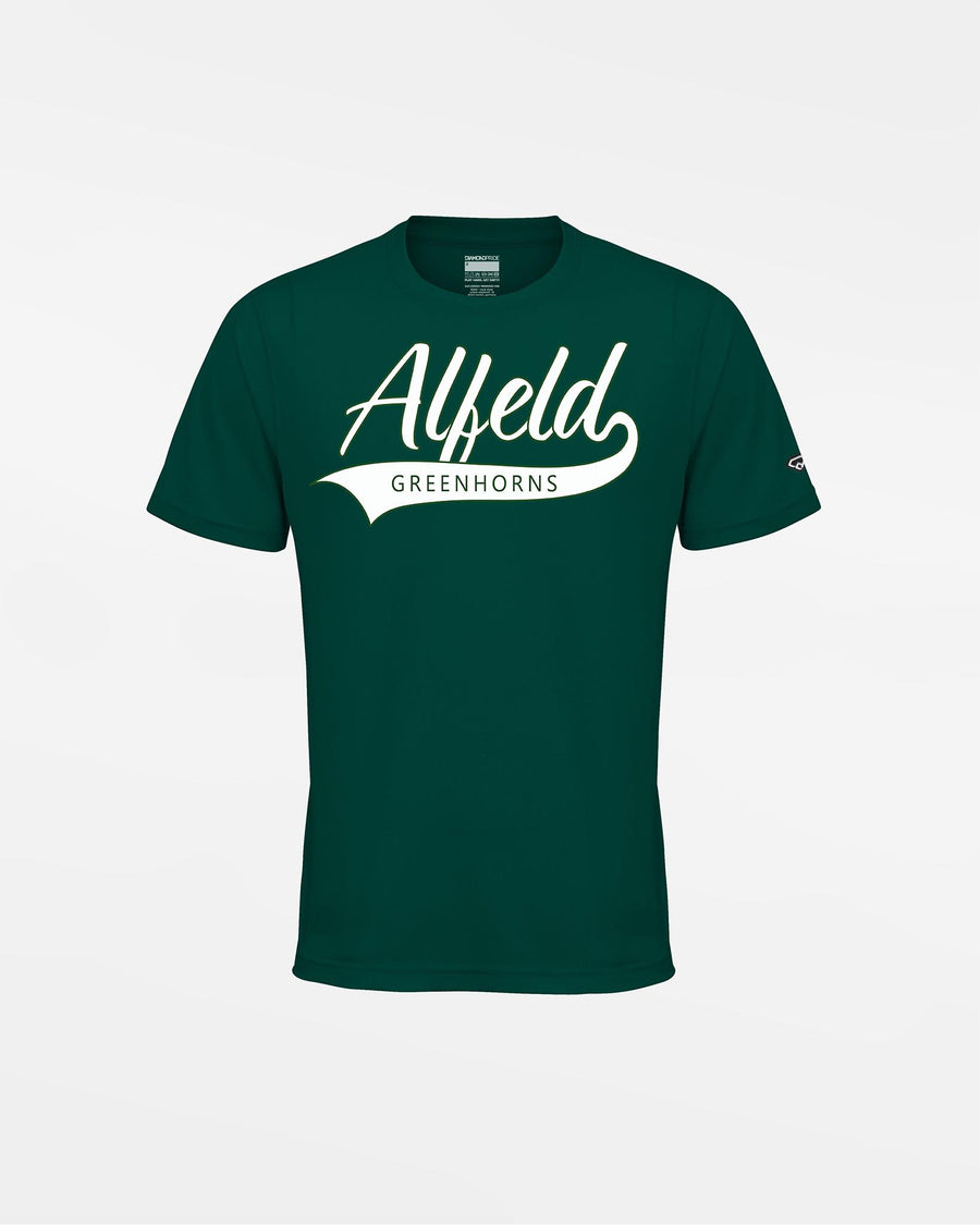 Diamond Pride Kids Basic Functional T-Shirt "Alfeld Greenhorns", Script, dunkelgrün-DIAMOND PRIDE