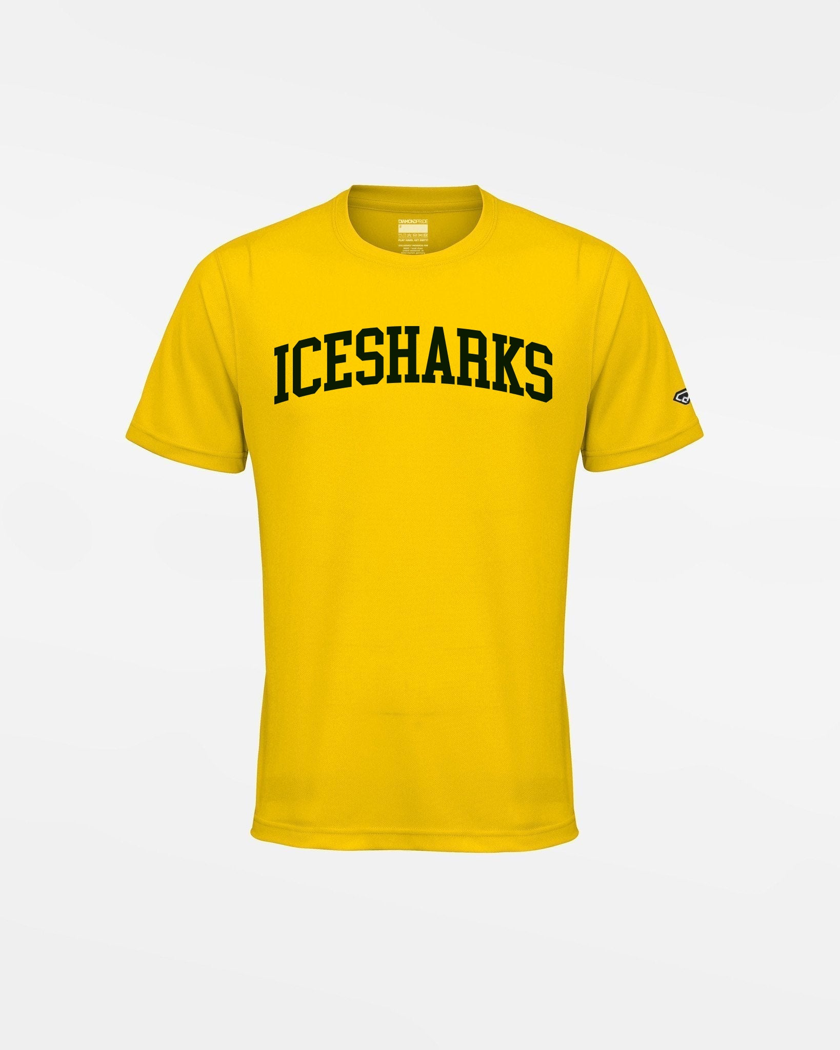 Diamond Pride Kids Basic Functional T-Shirt "Altdorf Icesharks", Script, gelb-DIAMOND PRIDE