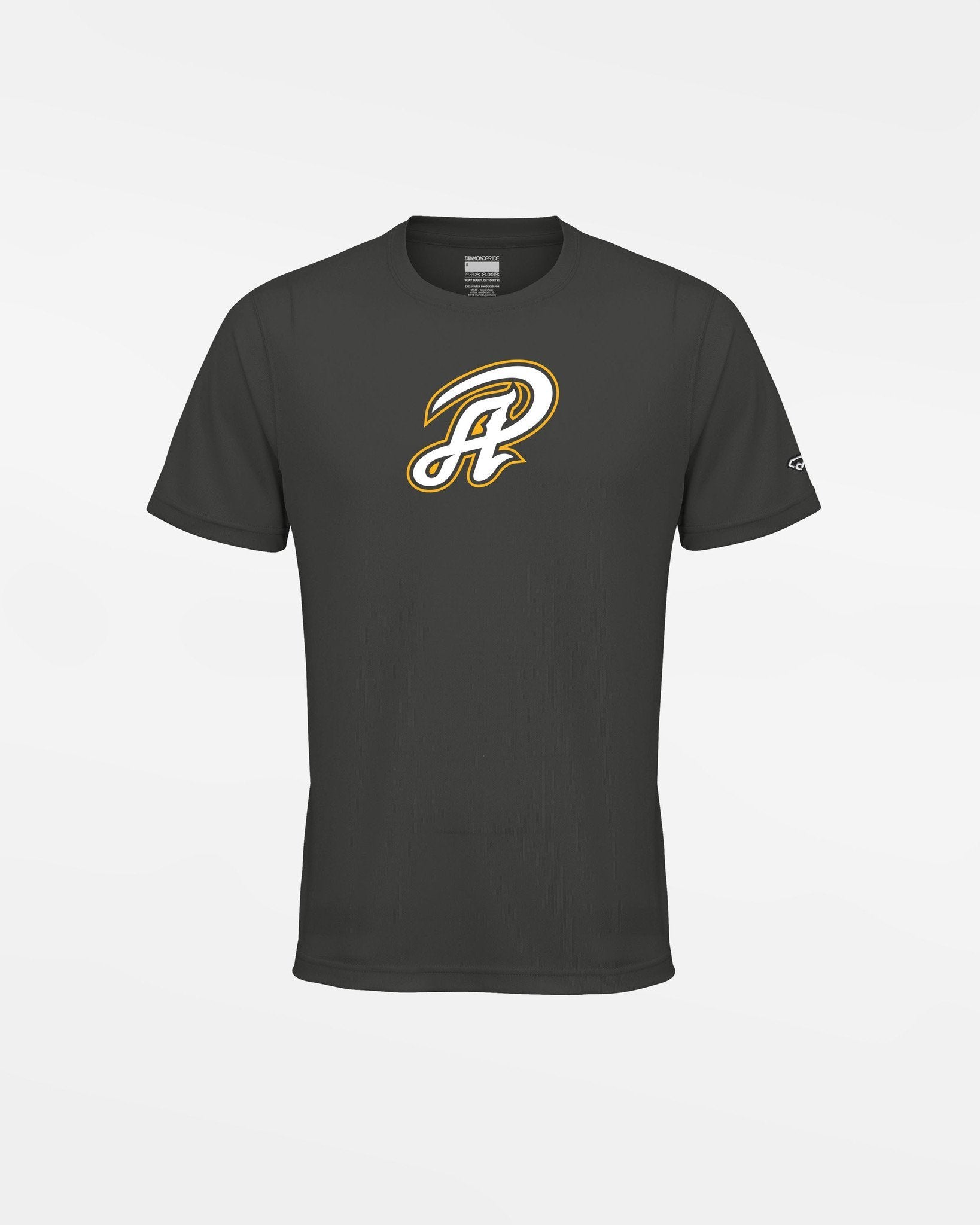 Diamond Pride Kids Basic Functional T-Shirt "Attnang Athletics", A, dunkelgrau-DIAMOND PRIDE