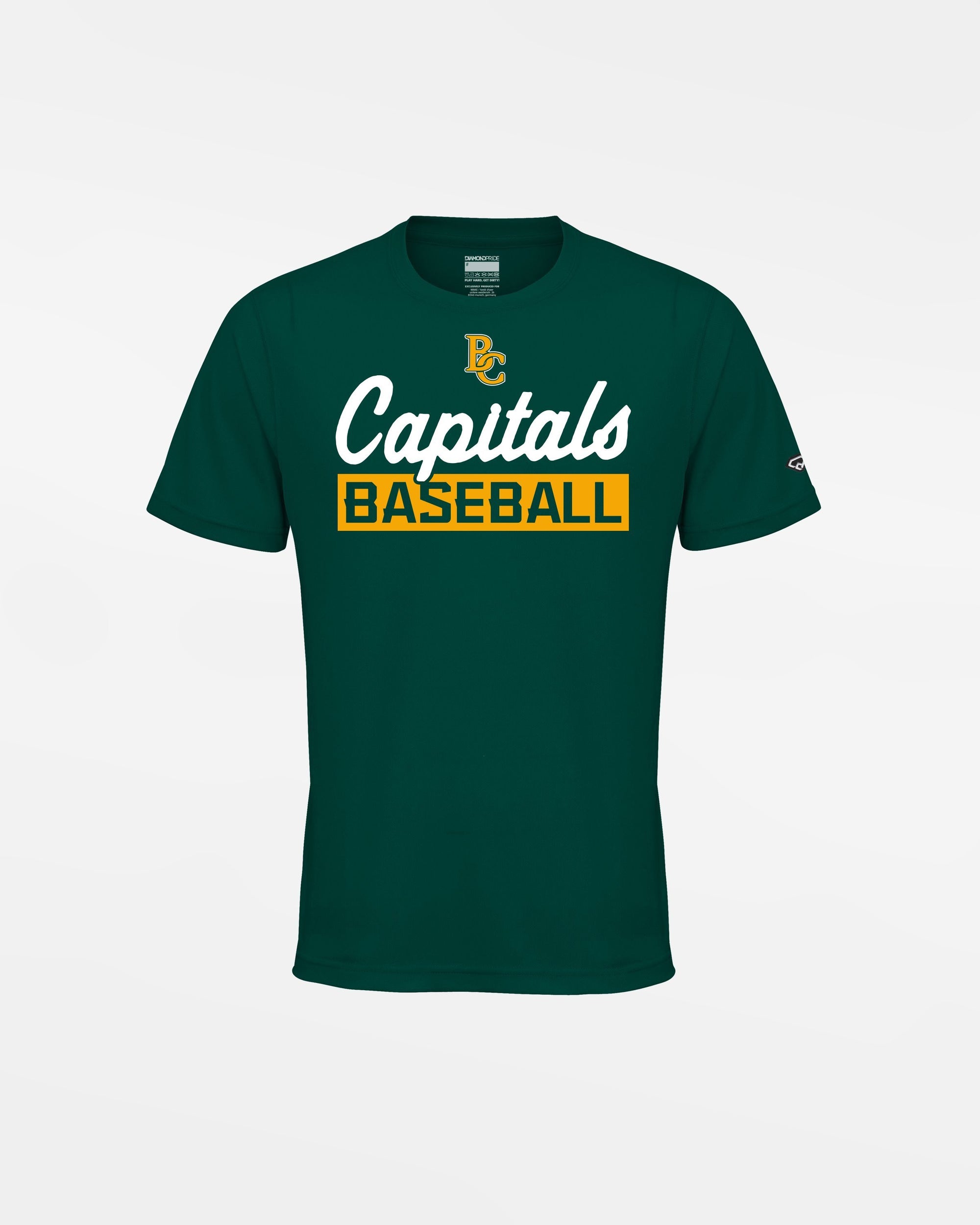 Diamond Pride Kids Basic Functional T-Shirt "Bonn Capitals", Baseball, dunkelgrün-DIAMOND PRIDE