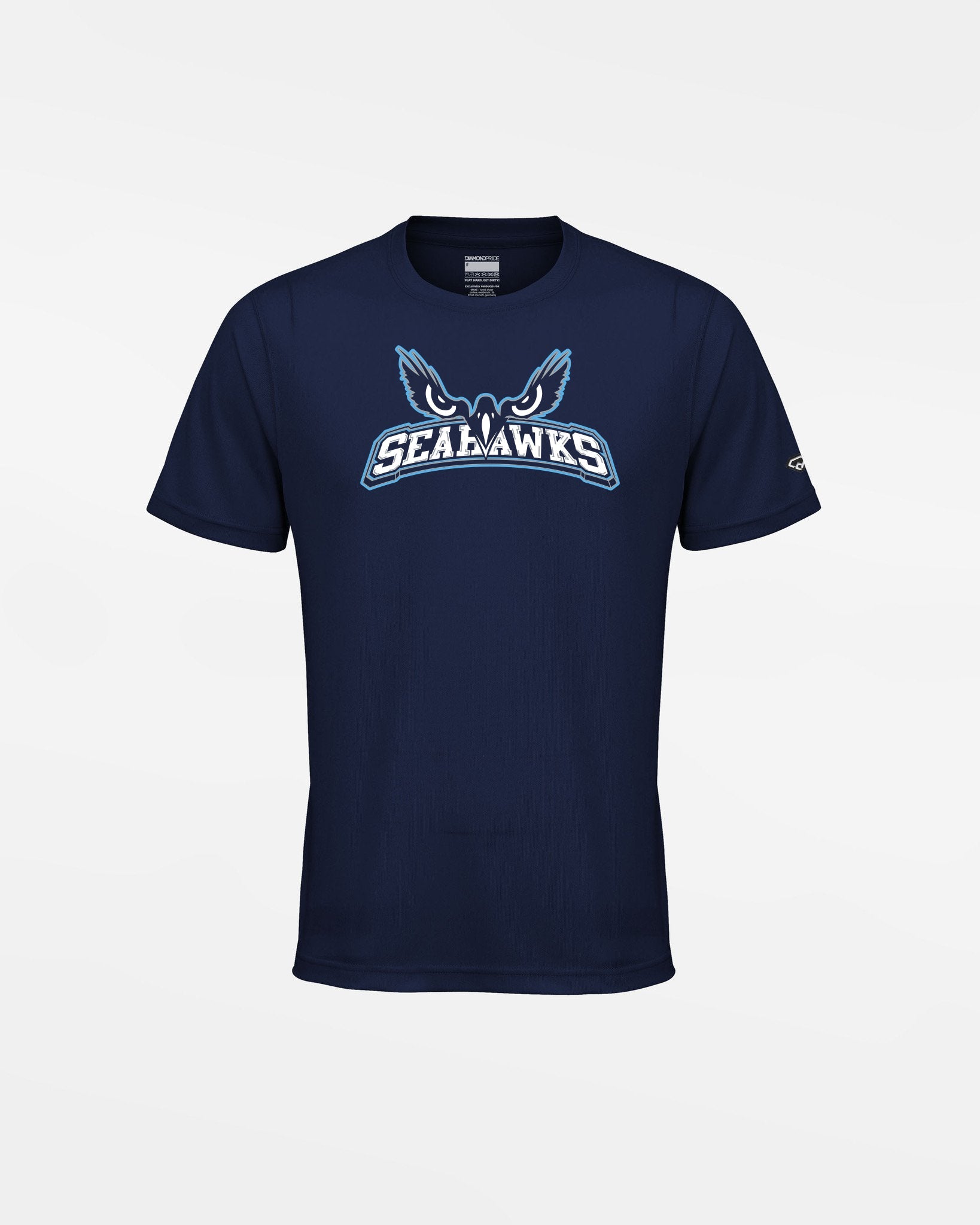 Diamond Pride Kids Basic Functional T-Shirt "Kiel Seahawks", Eyes & Script, navy blau-DIAMOND PRIDE