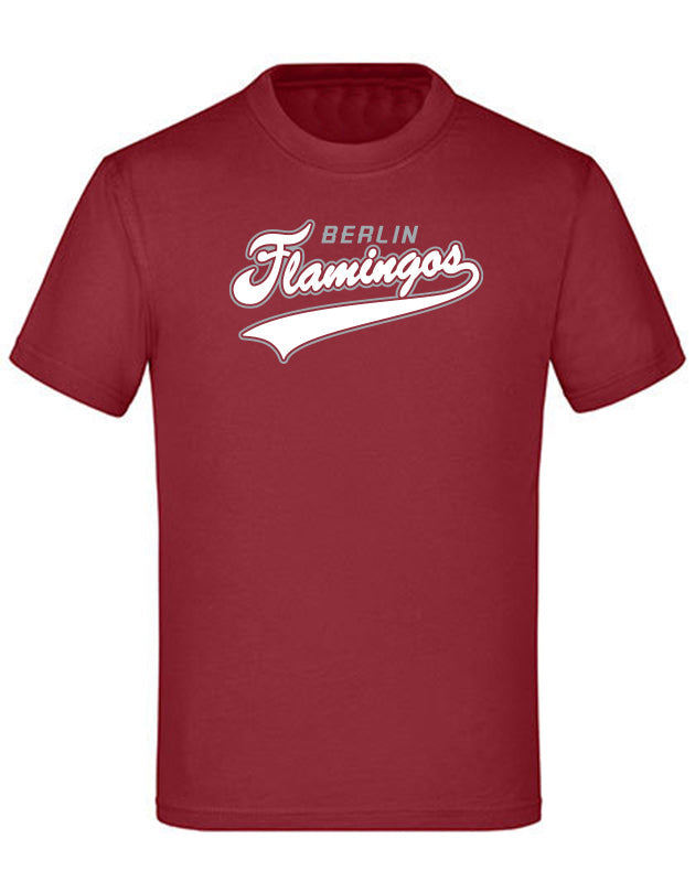 Diamond Pride Kids Premium Light T-Shirt, "Berlin Flamingos", Script, weinrot-DIAMOND PRIDE