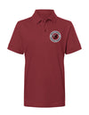 Diamond Pride Kids Premium Polo-Shirt, "Berlin Flamingos", Crest S Baseball, maroon-rot-DIAMOND PRIDE