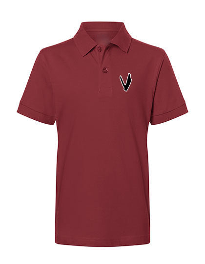 Diamond Pride Kids Premium Polo-Shirt "Wesseling Vermins", V (blk), maroon-rot-DIAMOND PRIDE