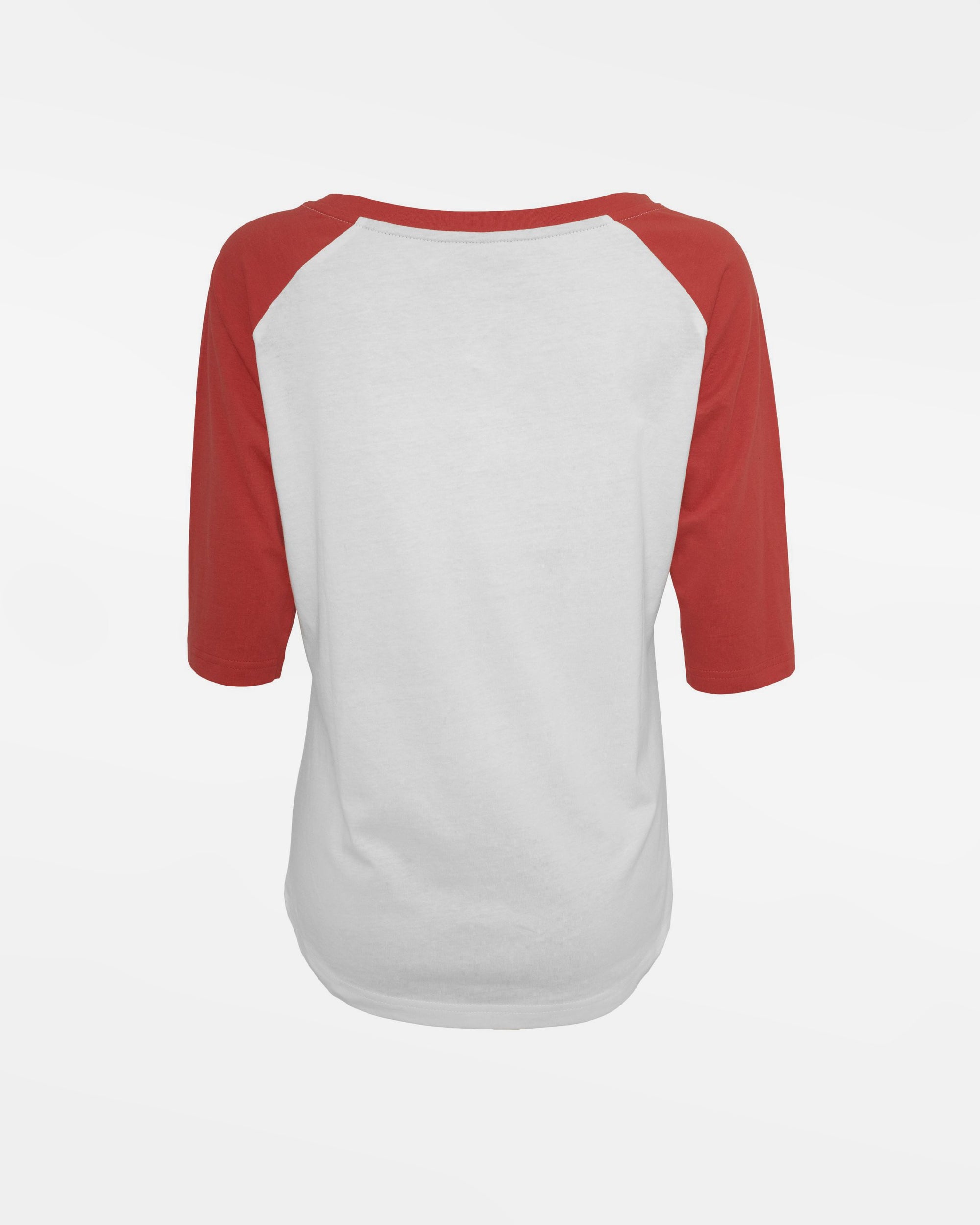 Diamond Pride Ladies 3/4 Contrast Raglan T-Shirt, weiss-rot-DIAMOND PRIDE