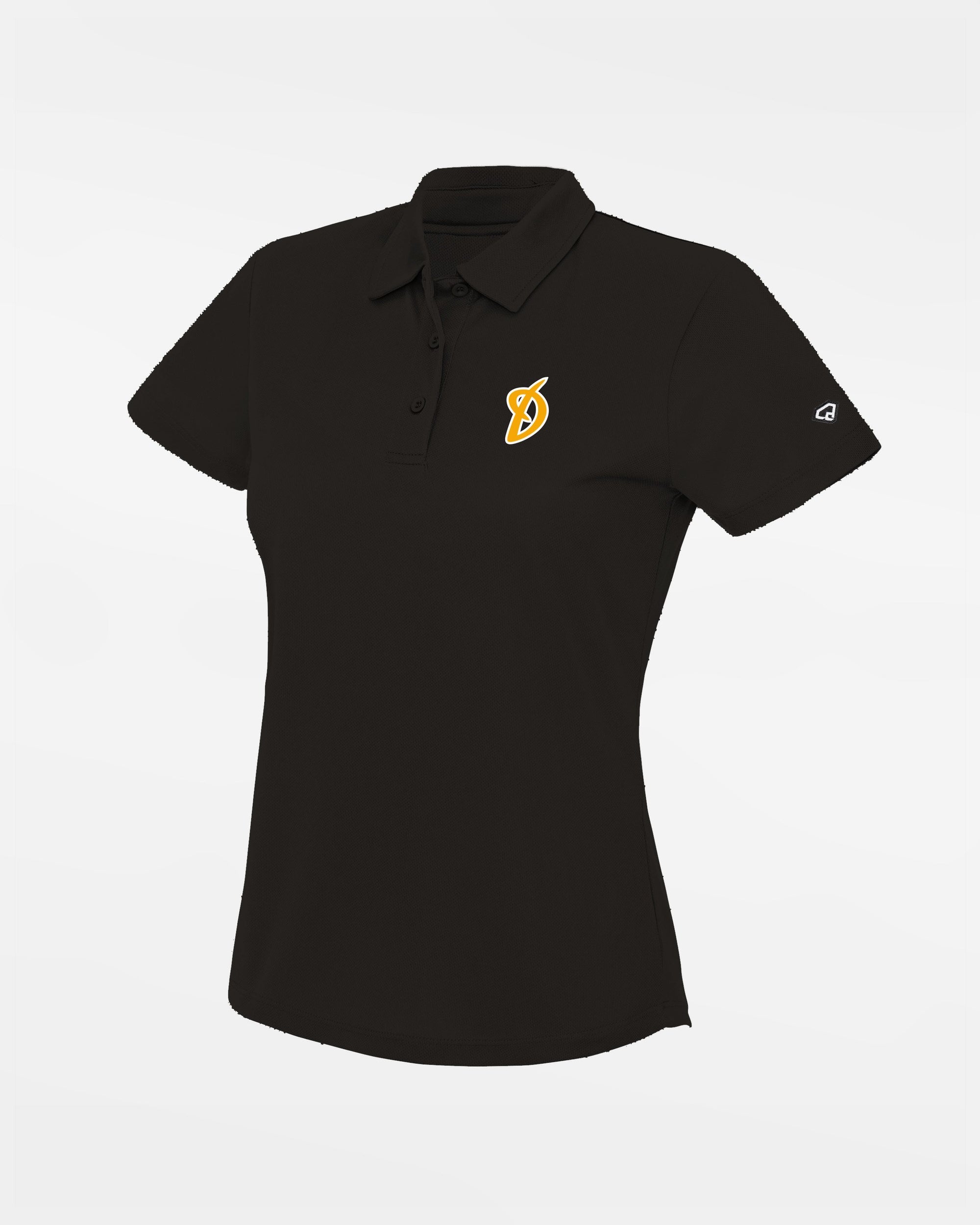 Diamond Pride Ladies Basic Functional Polo-Shirt "Munich-Haar Disciples", schwarz-DIAMOND PRIDE