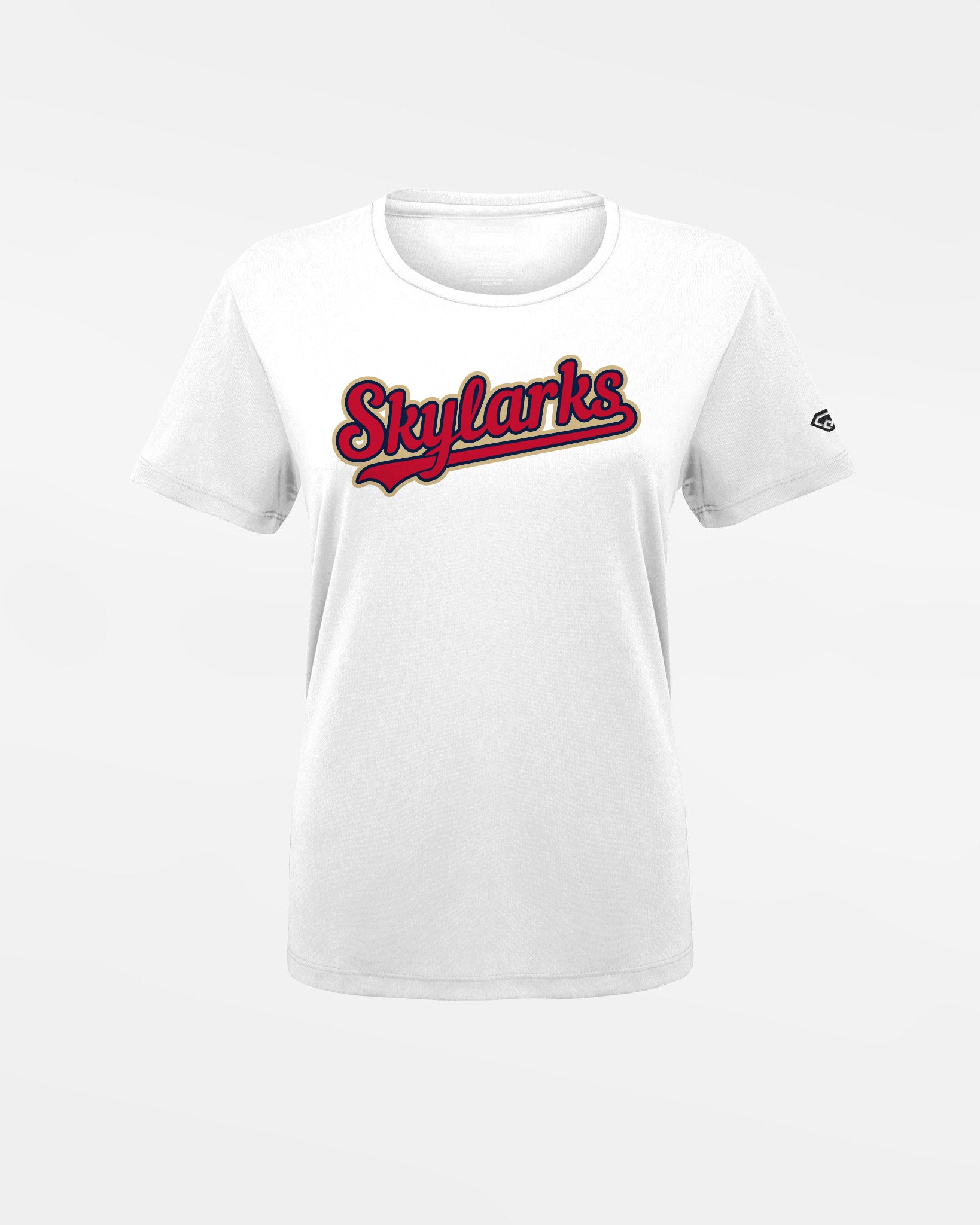 Diamond Pride Ladies Basic Functional T-Shirt "Berlin Skylarks", Script, weiss-DIAMOND PRIDE