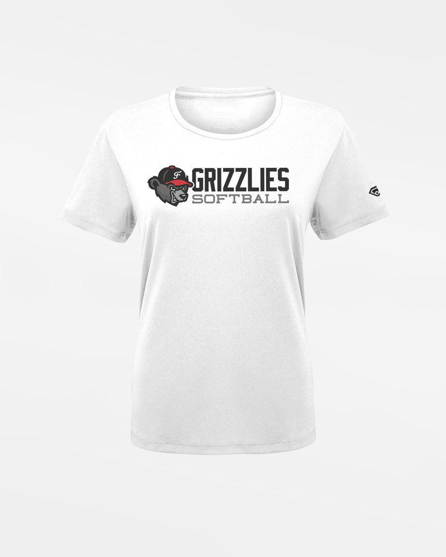 Diamond Pride Ladies Basic Functional T-Shirt "Freising Grizzlies", Bear Softball, weiss-DIAMOND PRIDE