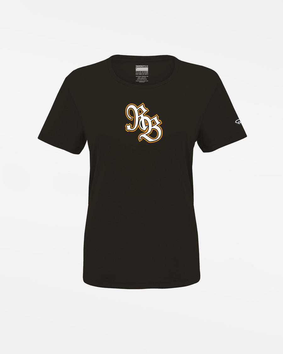 Diamond Pride Ladies Basic Functional T-Shirt "Füssen Royal Bavarians", RB, schwarz-DIAMOND PRIDE