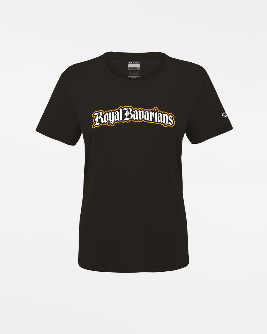 Diamond Pride Ladies Basic Functional T-Shirt "Füssen Royal Bavarians", Script, schwarz-DIAMOND PRIDE