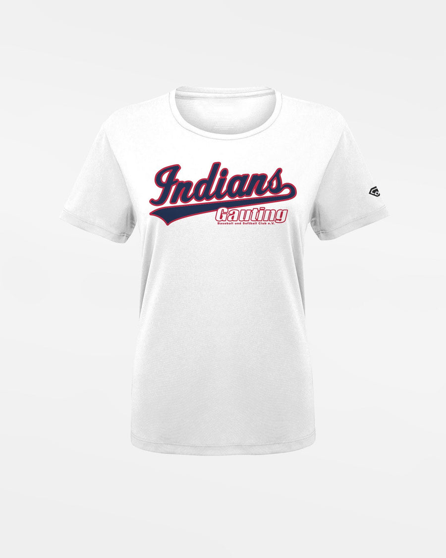 Diamond Pride Ladies Basic Functional T-Shirt "Gauting Indians", Script, weiss-DIAMOND PRIDE