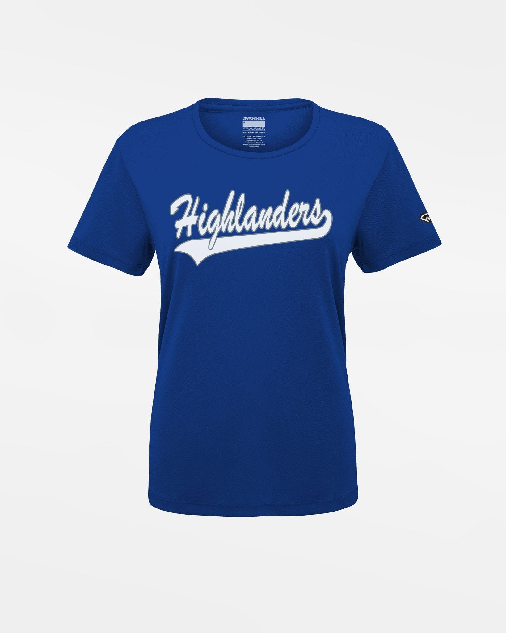 Diamond Pride Ladies Basic Functional T-Shirt "Gramastetten Highlanders", royal-blau-DIAMOND PRIDE