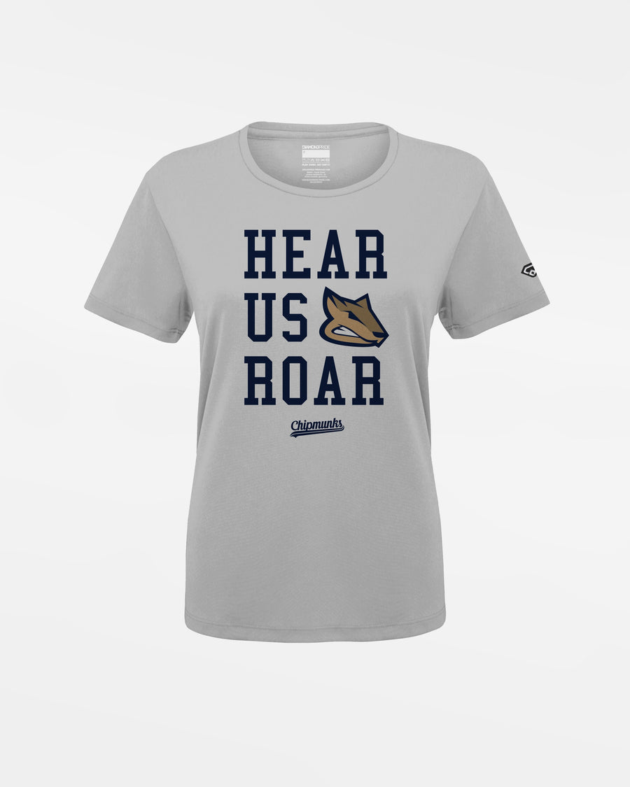 Diamond Pride Ladies Basic Functional T-Shirt "Hagen Chipmunks", Roar, grau-DIAMOND PRIDE
