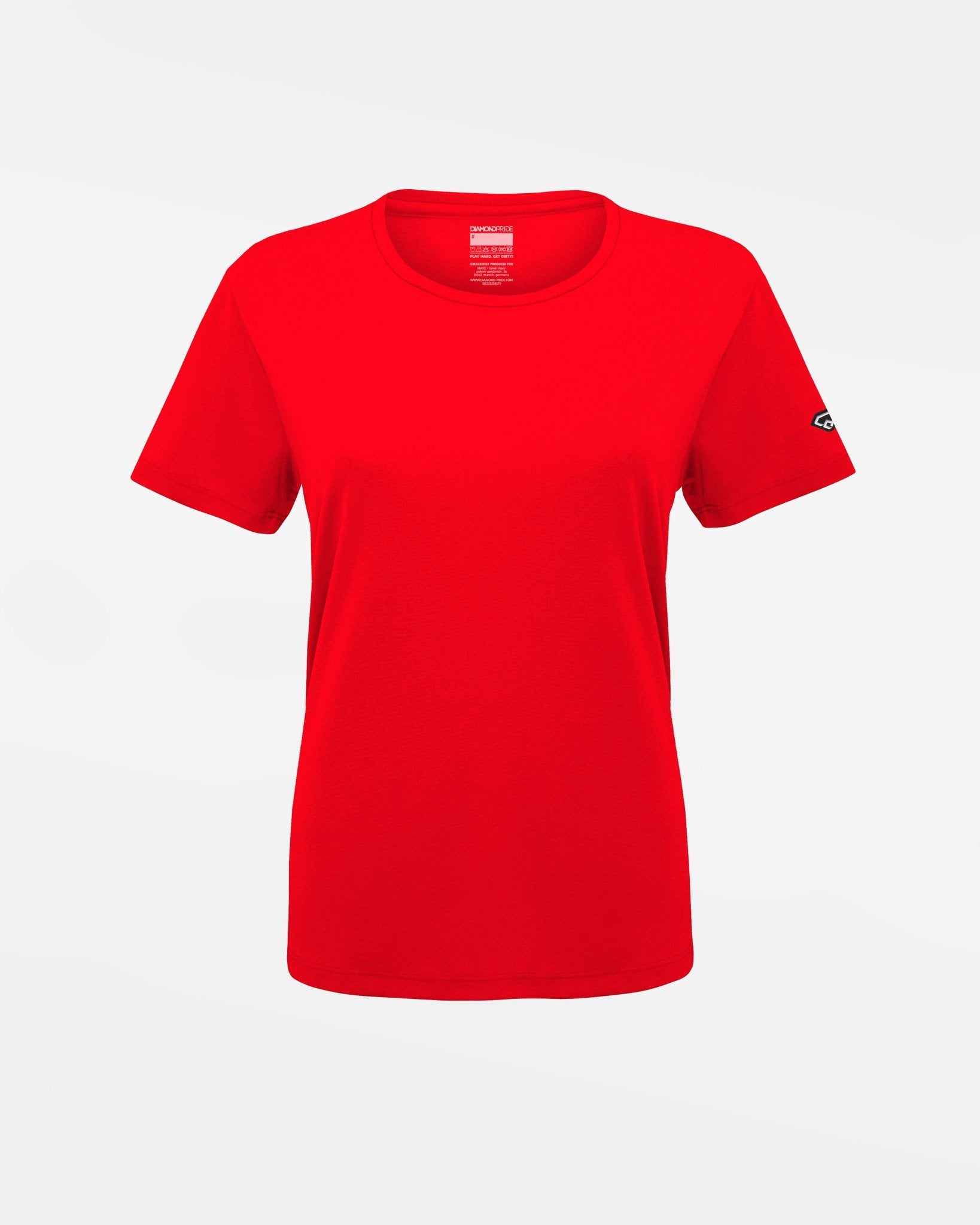 Diamond Pride Ladies Basic Functional T-Shirt "Hard Bulls", rot-DIAMOND PRIDE