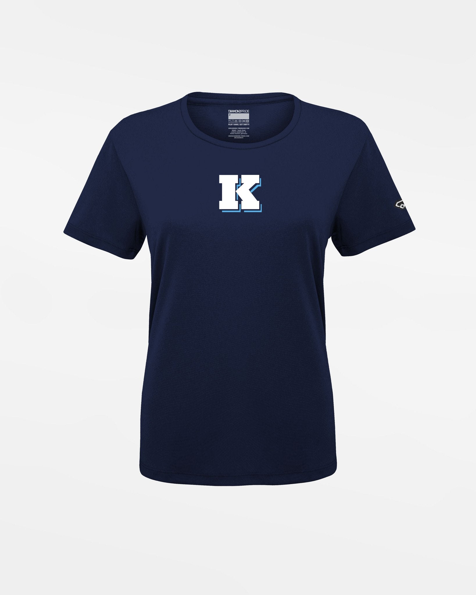 Diamond Pride Ladies Basic Functional T-Shirt "Kiel Seahawks", K, navy blau-DIAMOND PRIDE