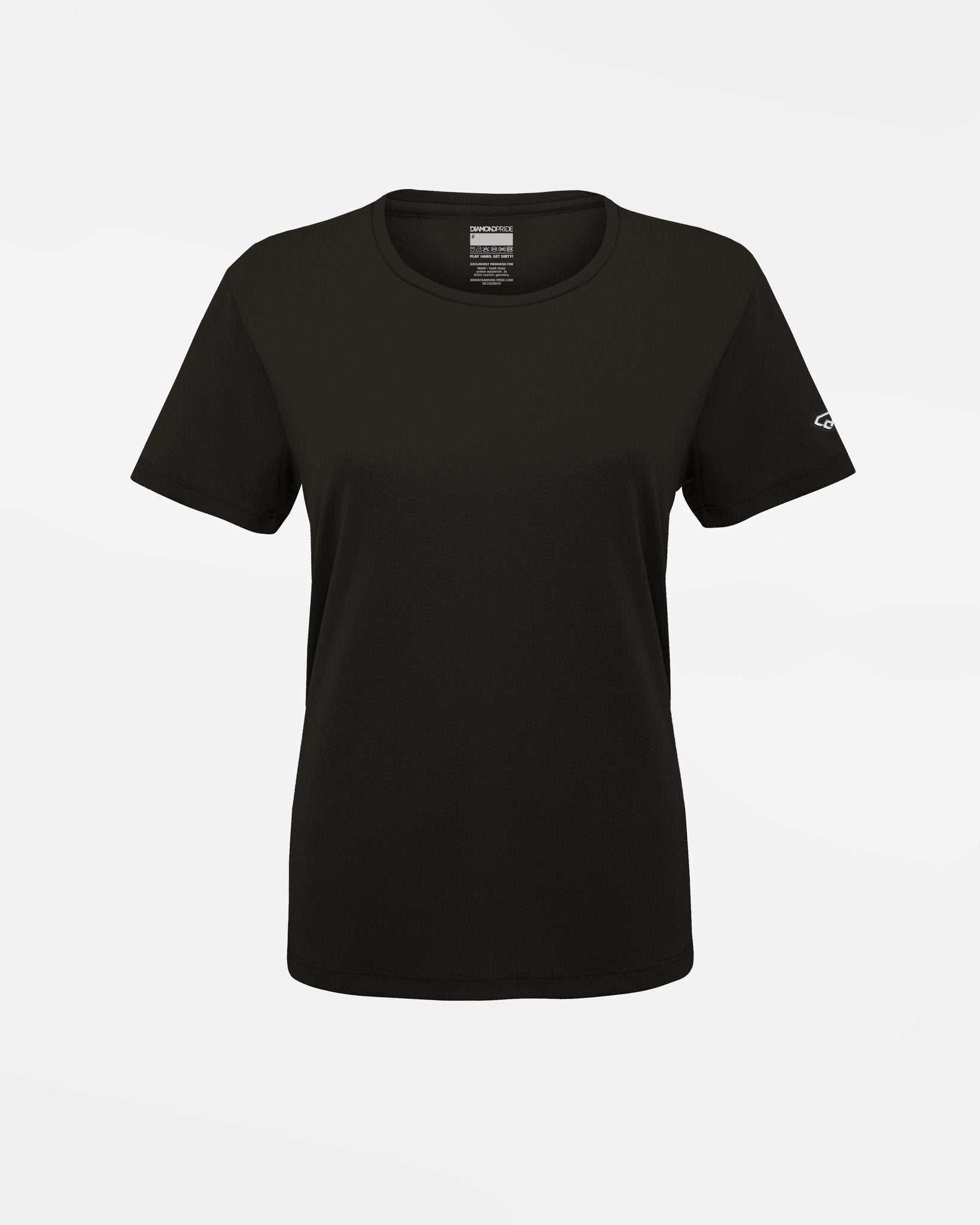Diamond Pride Ladies Basic Functional T-Shirt "Hard Bulls", schwarz-DIAMOND PRIDE