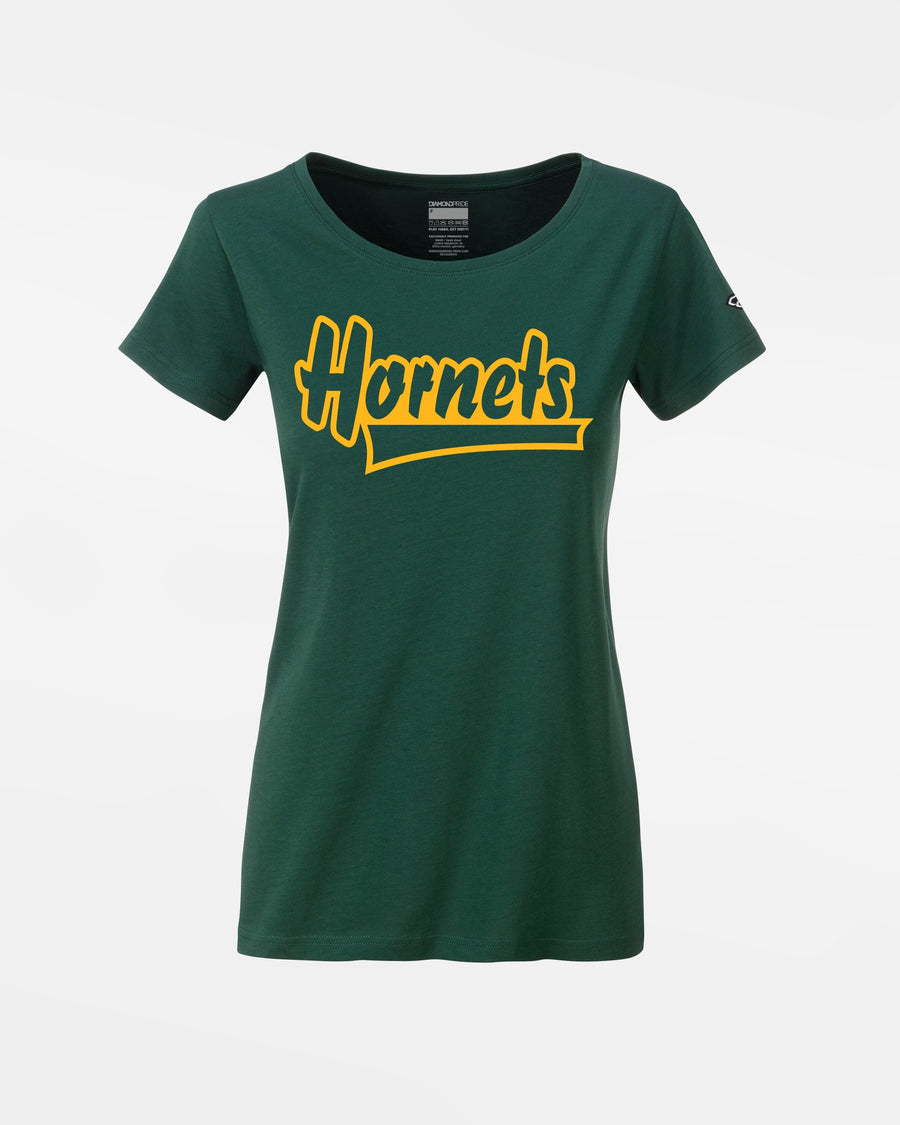 Diamond Pride Ladies Premium Light T-Shirt "Saarlouis Hornets", Script, dunkelgrün-DIAMOND PRIDE