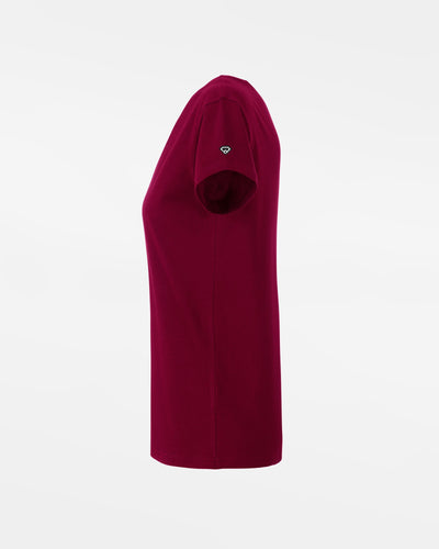 Diamond Pride Ladies Premium Light T-Shirt, weinrot-DIAMOND PRIDE